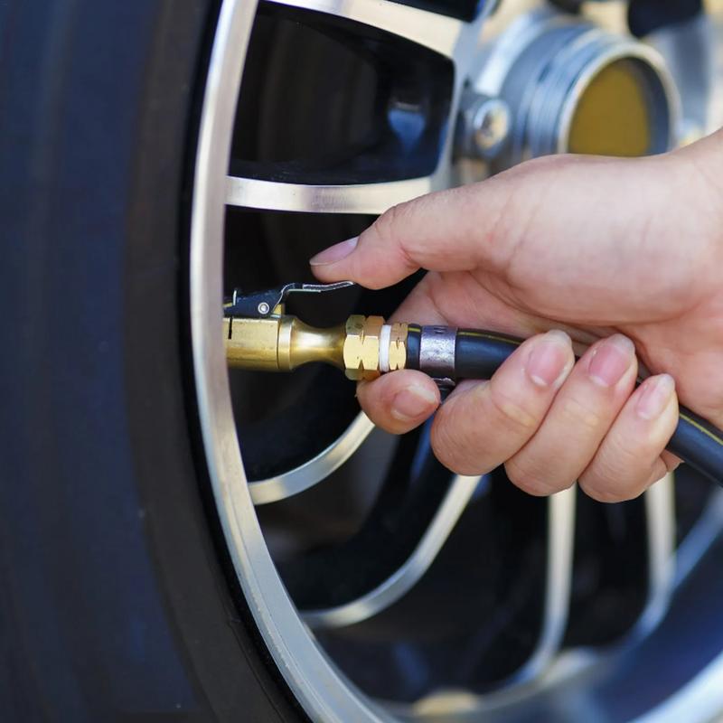 Car Tire Air Chuck Inflator Pump Valve Connector Clip-on Adapter Car Brass 8mm Tyre Wheel Valve For Inflatable Pump Dropship