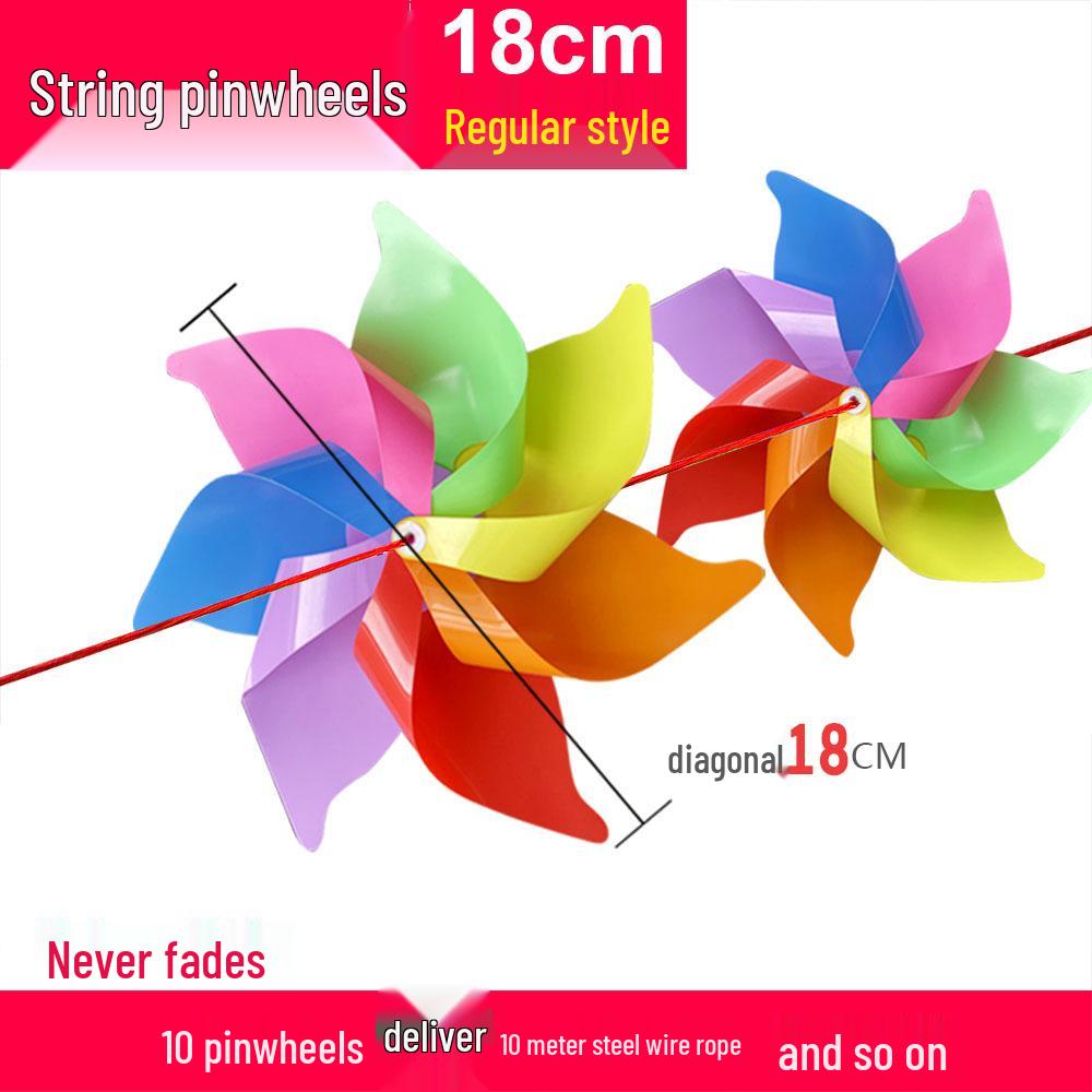 Seven-Color Rotating Pinwheel: Large Plastic Windmill for Children s Outdoor Sports and Kindergarten Decorations