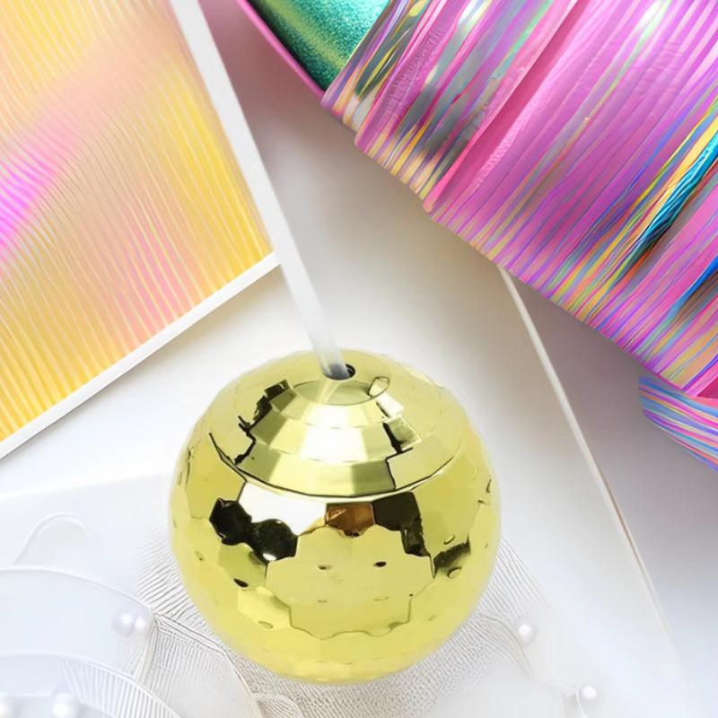 Electroplated Flashing Disco Ball Plastic Wine Cup