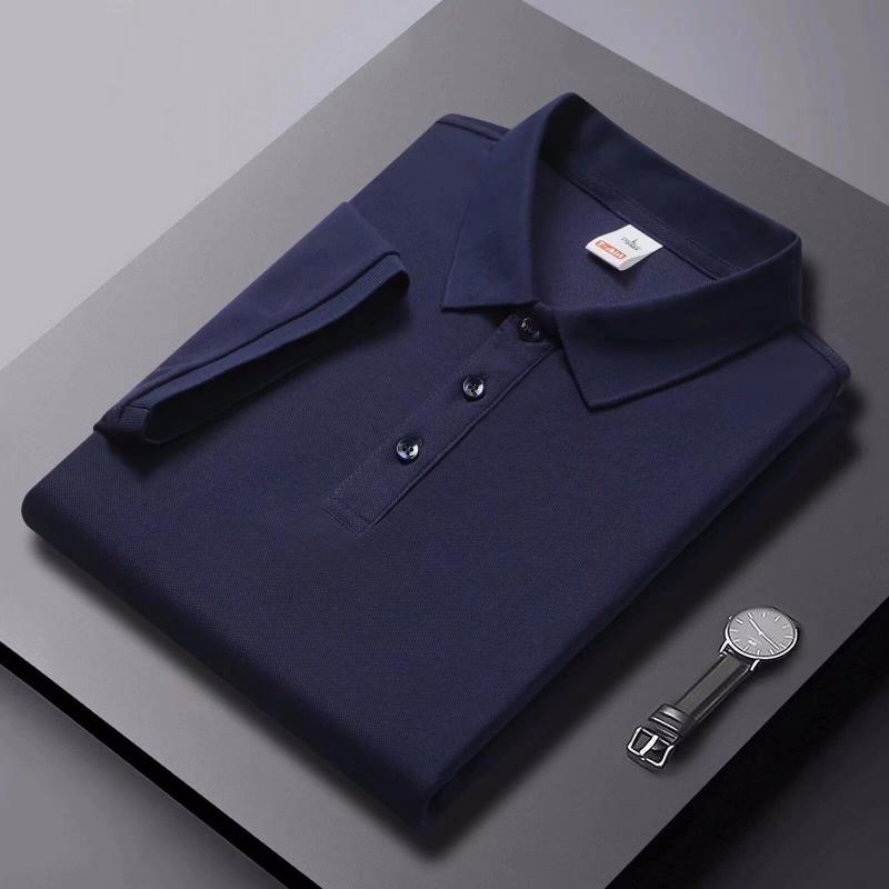 Men's polo shirt, business short-sleeve, solid color, summer, turn-down collar, high-end casual versatile T-shirt