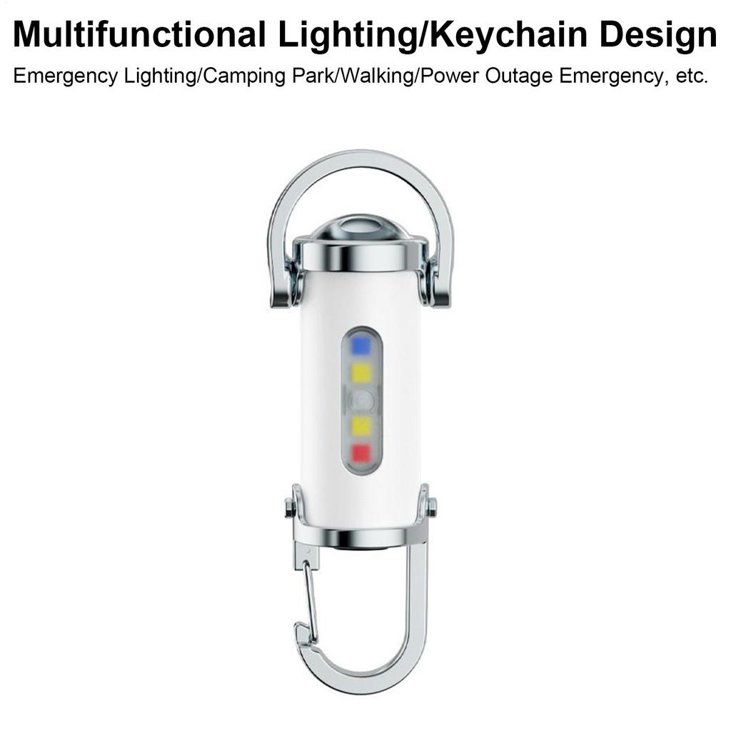 Keychain Flashlight Waterproof 7 Settings Portable Outdoor LED Key Chain Flashlight For Outdoor Camping Hiking Fishing Power