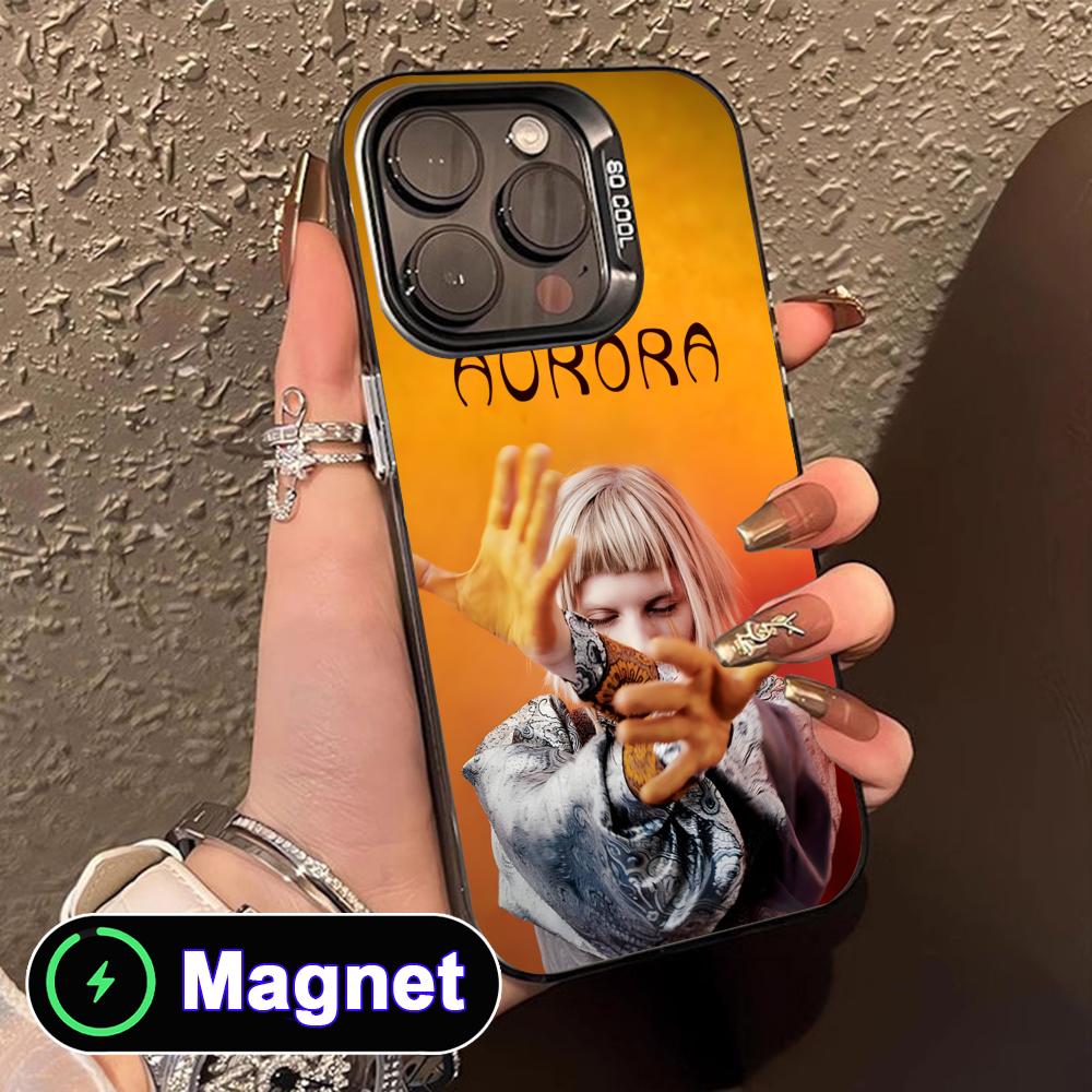 Aurora Aksnes Translucent MagSafe Mobile Phone Case for iPhone 17 16 15 14 13 12 11 Air Pro Max Plus Colorful Cover