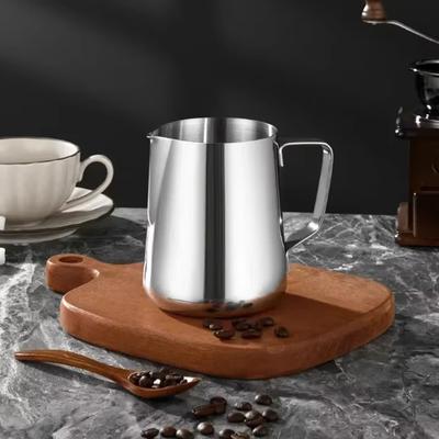 Stainless Steel Latte Art Cup Thickened Suitable For Coffee Latte Art Milk Foaming Milk Can Pointed Mouth Easy Latte Art Machine