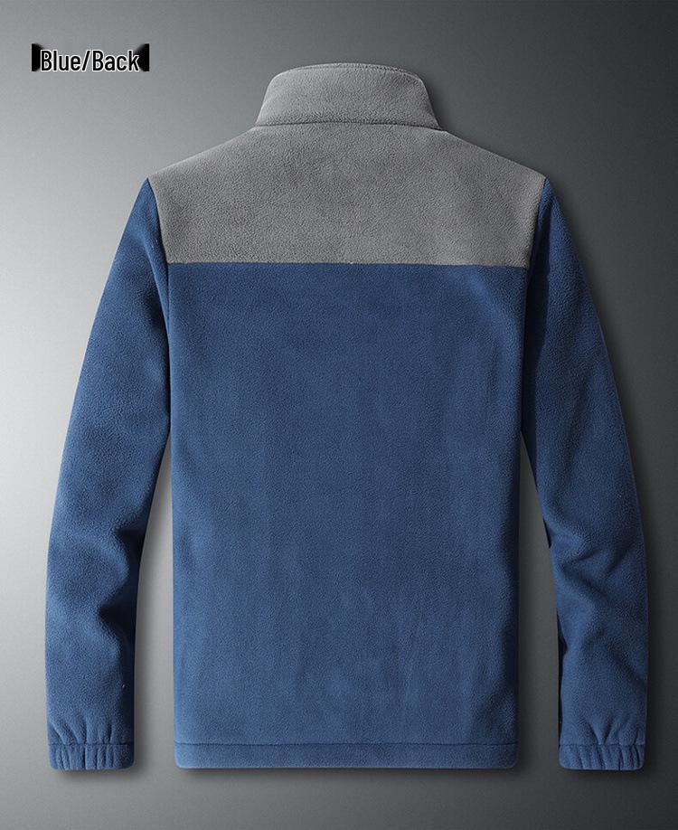 Męska kurtka zimowa plus size z podszewką z polaru – Pogrubiona, ciepła odzież wierzchnia