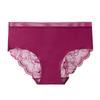 Ice Silk Seamless Lace Panties - Women's Mid-Waist All-Cotton Antibacterial Crotch, Breathable Summer Shorts