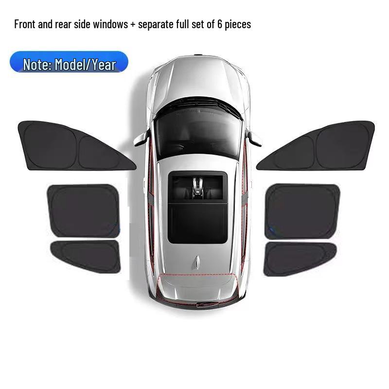 Thickened Sunshade Heat Insulation Curtain & Anti-Mosquito Sun Visor for Side Windows & Windshield