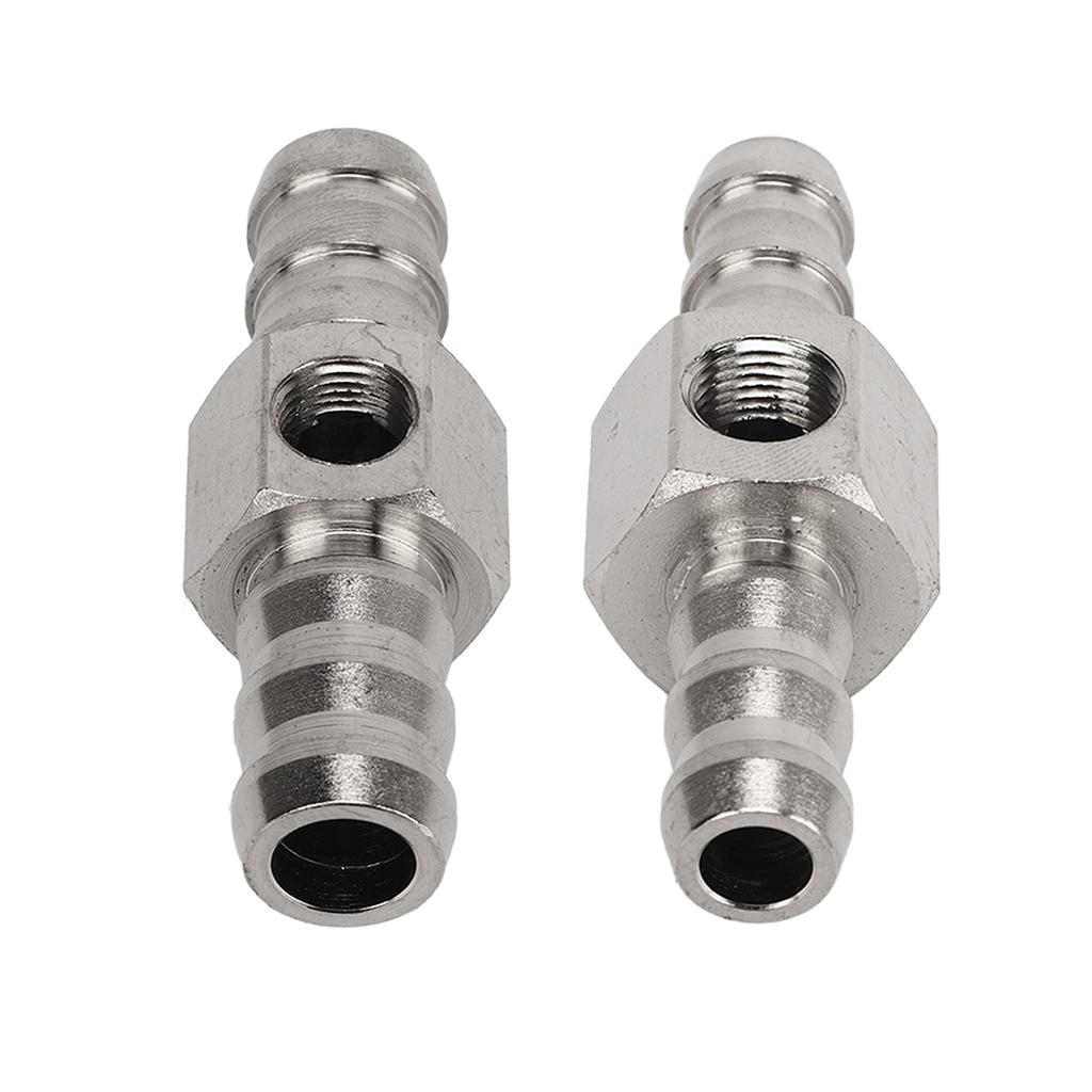 Fuel Pressure T Fitting Adapter T Fitting Adapter 304 Stainless Steel Rubber High Performance For Fuel Pressure Gauge Or Sensor Fuel System 2