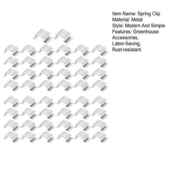 Drivhusglassklemmer Rustfritt stål Fjærklemmer Rustbestandige Drivhusglassklemmer