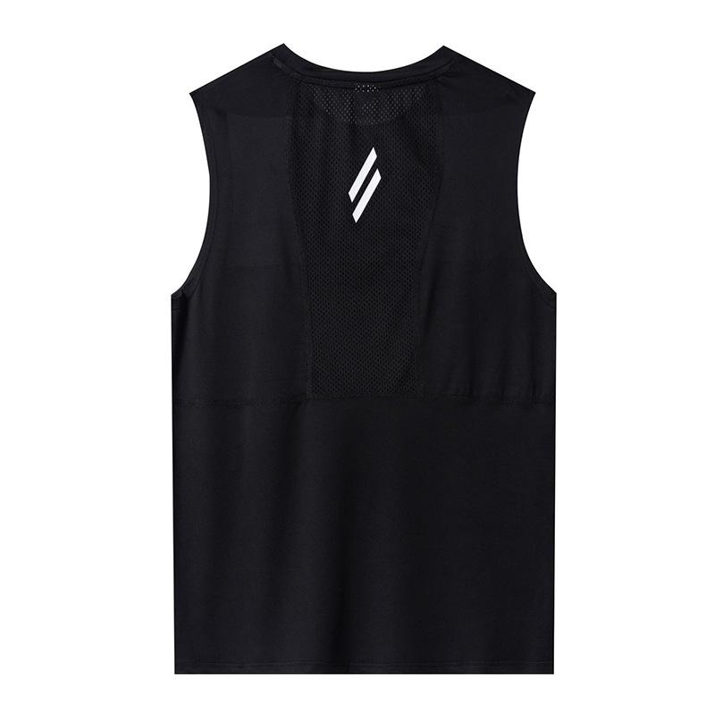 

Men Quick Dry Sleeveless Workout Tank Top With Back Mesh Panel S чёрный