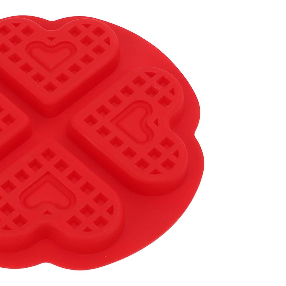 Easy Demoulding Baking Mold Nonstick Silicone Waffle Mold Waffle Mold Heart Shape Mold  Making Cake