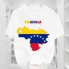 Venezuela Flag T Shirt Men Short Sleeve Crew Neck Tops Camisa Graphic T Shirts Cotton Casual Clothing Camisetas Ahegao