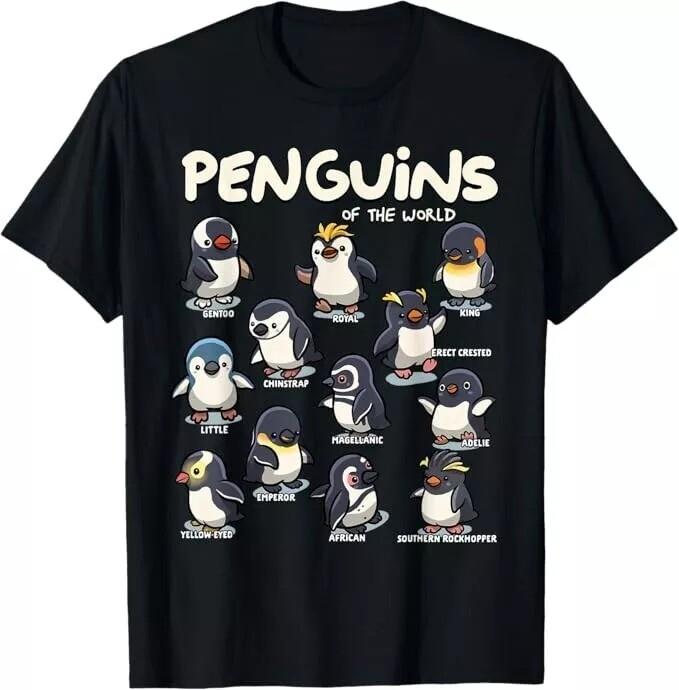 

2025/Penguin Penguins Animals of the World Penguin Lovers Gift Unisex T-Shirt S разноцветный