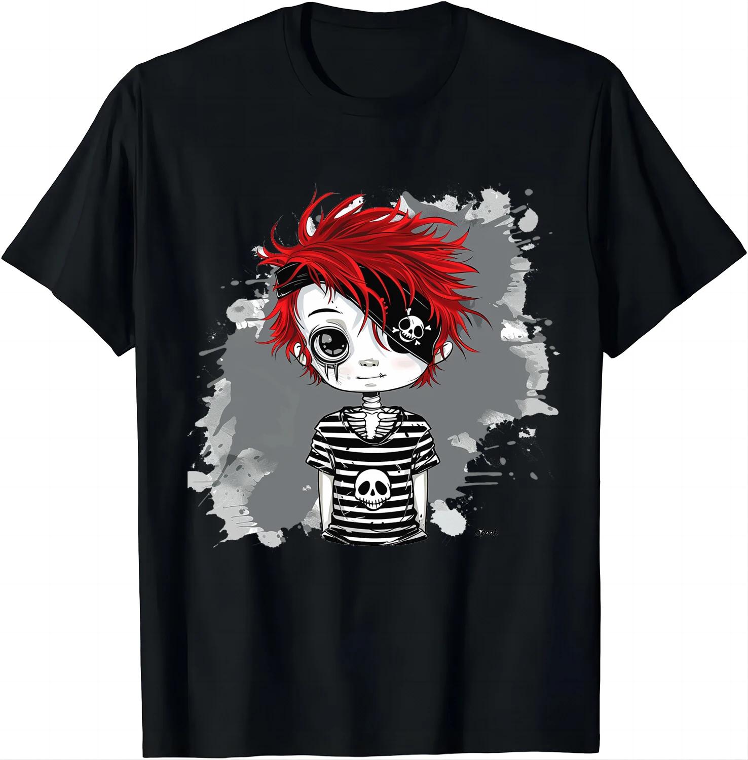 

Funny Mystic Skull Graphic Rebellious Redhead TShirt A Fusion of Dark and Cool Women Men Clothing Custom Printed Graphic Shirts XL