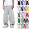 Men's Color Loose Wide Leg Sweatpants Men's Casual Fashion Sweatpants