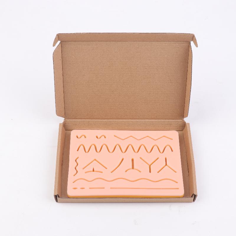 New New Skin Suture Model Wound Silicone Suture Pad Y Traumatic Suturing Training Pad Reusable Silicone Suture Practice Mat