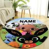 Personalized B-Bing Bunny Round Chair Office Rug - Perfect for Mat, Office Chair & More - Ideal Gift for Birthdays and Holidays