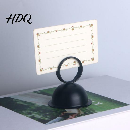 Electroplated Card Stand Table Number Holder Metal Place Foodservice Split-Ring Style Solid