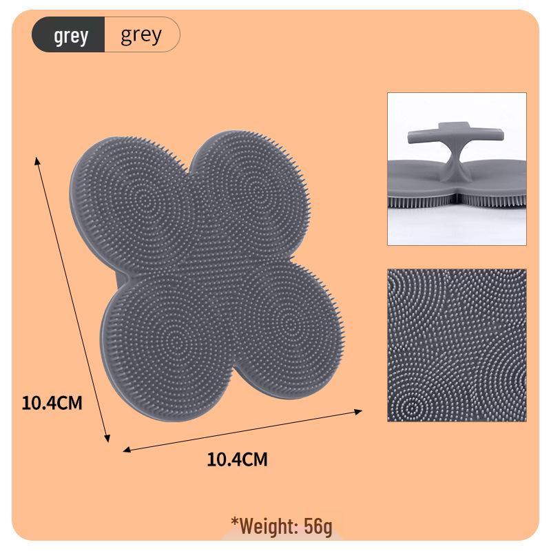 Silicone Double-Sided Long Handle Bath Brush & Back Scrubber