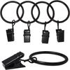 Low Noise Hanging Hooks Metal Metal Curtain Clips Curtain Rings  For Curtains Rods