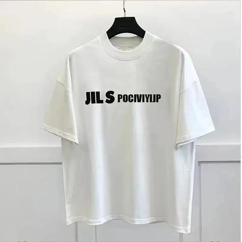 T-shirts Casual Lös Bomull Ögon Skumtryckt Kortärmad Kanye Par T-shirt