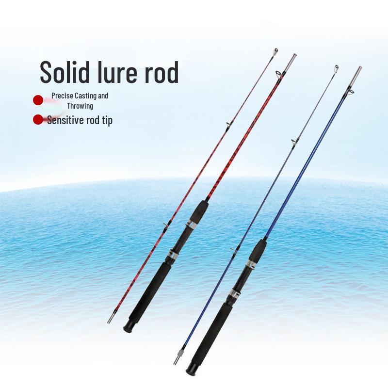 Telescopic Solid Fiberglass Fishing Rod for Boat Lure Tackle