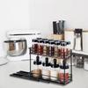 Slide Out Spice Rack Display Shelf Organization Multipurpose 2 Tier Sliding Seasoning