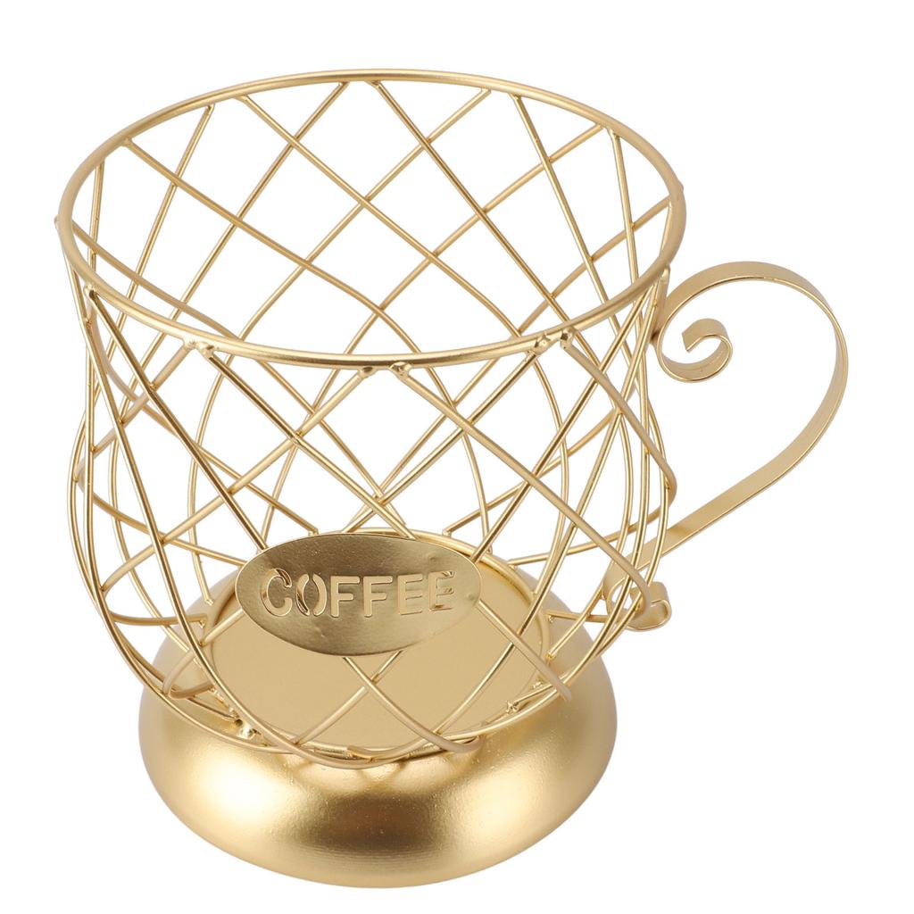 Coffee Pod Holder Innovative Modern Large Capacity Electroplating Metal Coffee Capsule Basket for