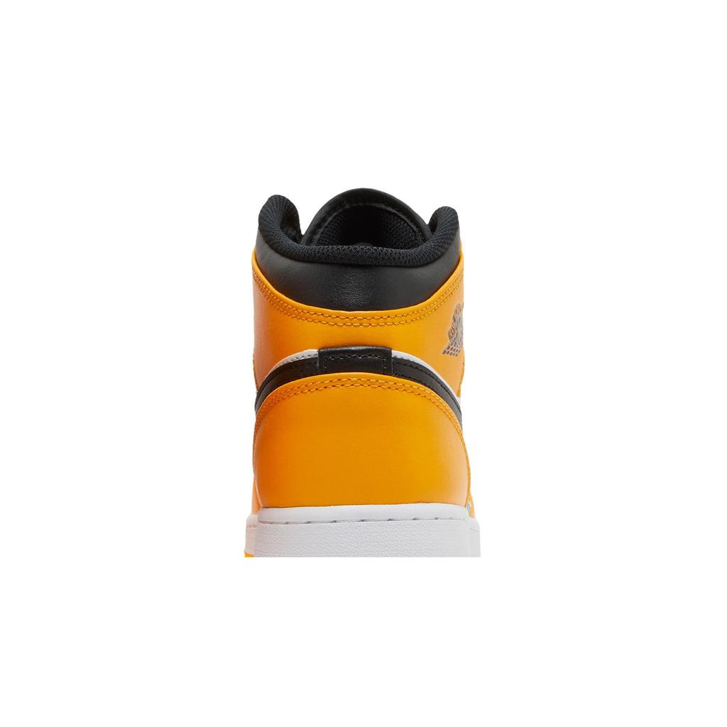 Air Jordan 1 Mid Grade School 'Reverse Yellow Toe' (Unisex) Taxi / White / Black Kids' Basketball Shoes 554725 701