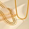 Herringbone Necklace for Women,Dainty Gold Color Necklace, Simple Layered Necklaces Jewelry Gift