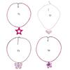 Sweet Heart Star Flower Pendant Necklaces for Women Girls Acrylic Necklace