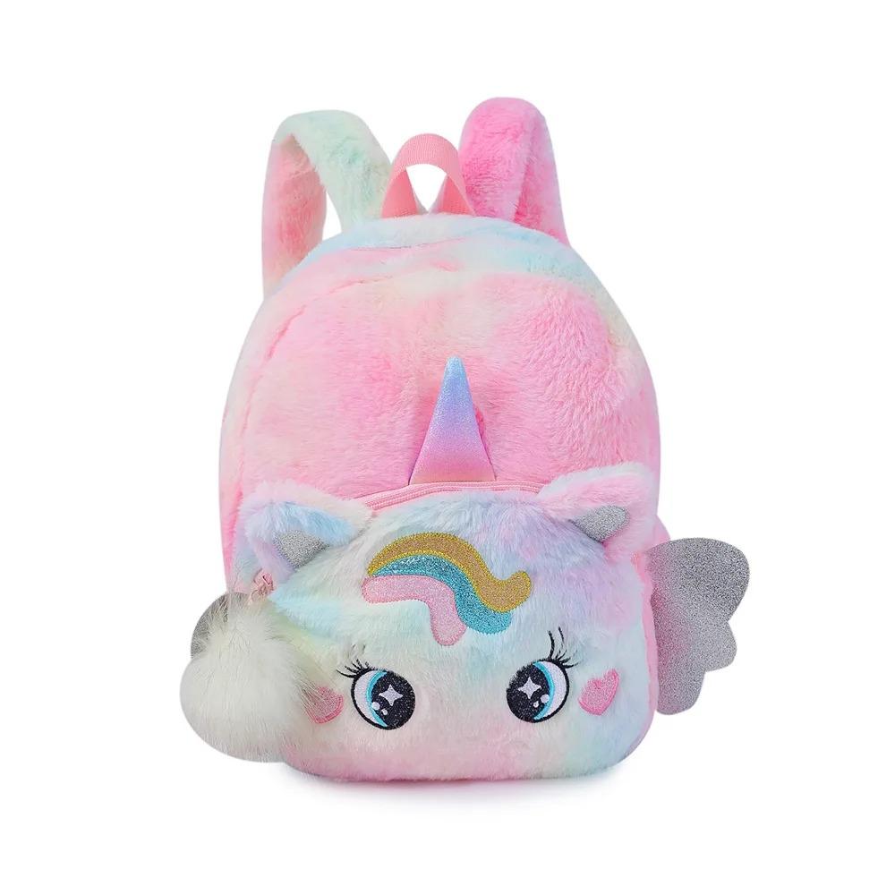Personalisierter Buchstabe Bestickt Neugeborenes Benutzerdefinierter Name Kinderzimmer Baby Plüsch Einhorn Rucksack Kindertasche Geschenke Junge Mädchen