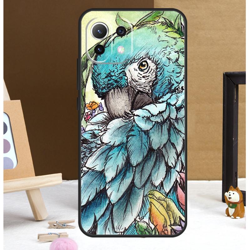 Animal Parrot Bird Case For Xiaomi 14 15 Ultra 13T 14T 15T 17 Pro Max POCO F8 Ultra F5 F6 F7 X5 X6 X7 Pro Cover