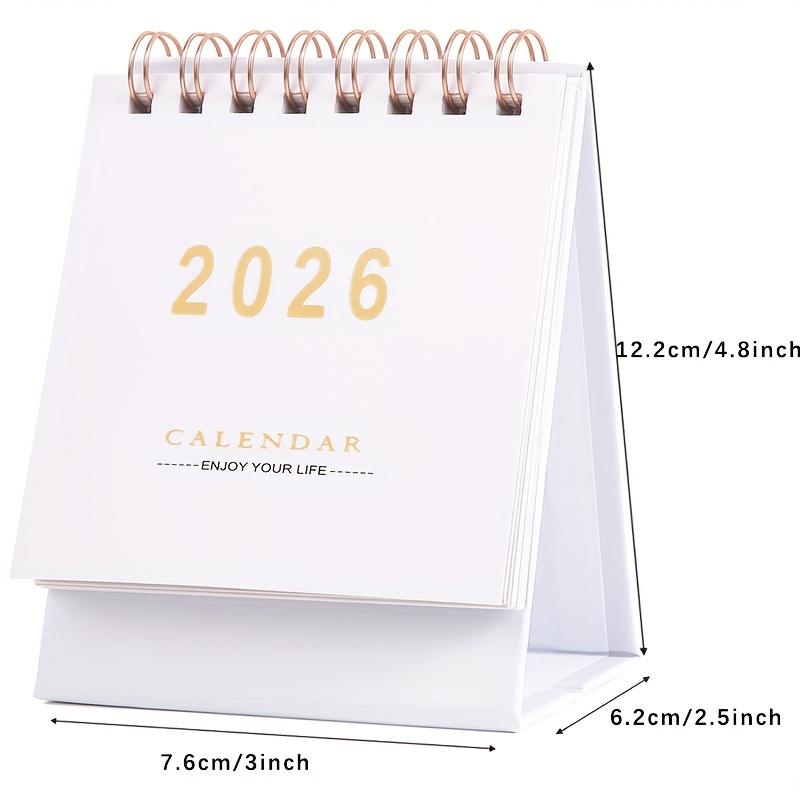 2026 Mini Calendar  Monthly and Weekly Plans Office Calendar Desktop Notes Memos Family Messages, Small Ornaments Festival Gifts