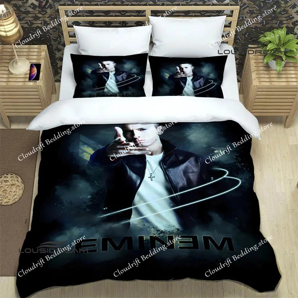 Eminem Hip -hop Singer Print Bedding Sets Exquisite Bed Supplies Set Duvet Cover Comforter Set Bedding Set Luxury Birthday Gift0