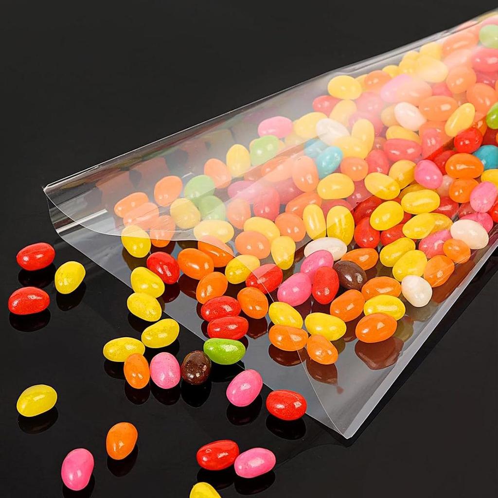 Transparent OPP Triangular Popcorn Bags for Party Candy and Snack Packaging