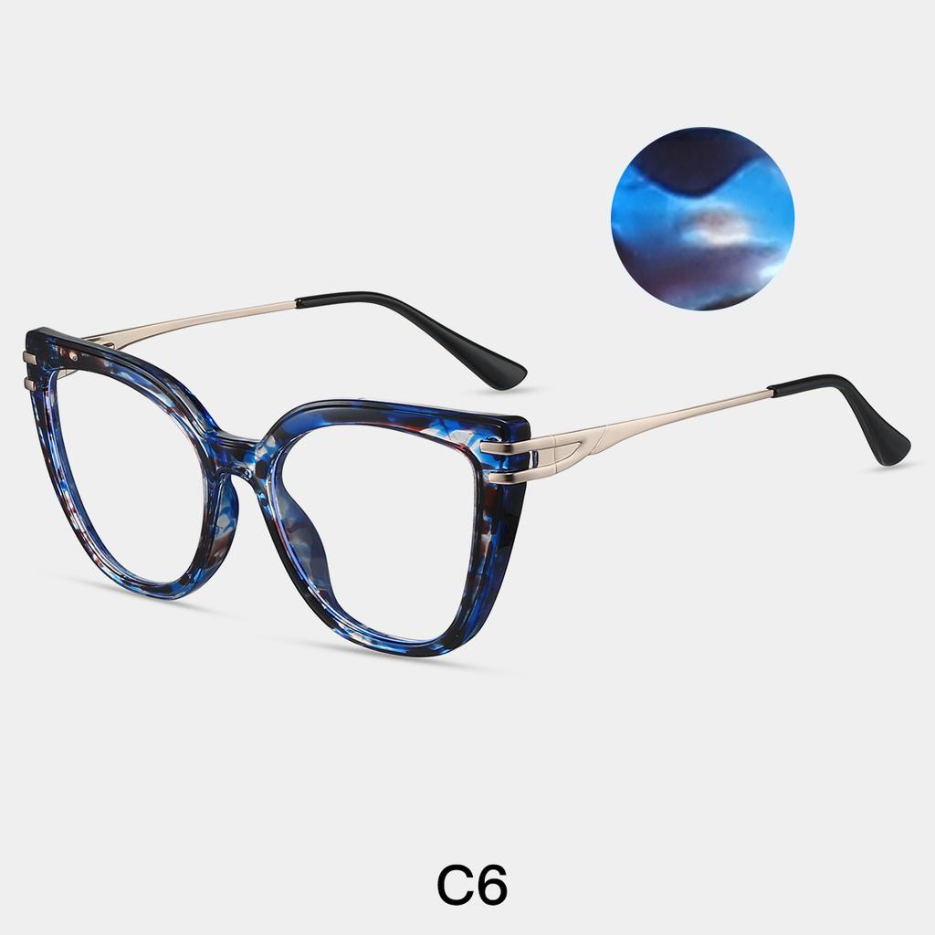 Anti Blue Light Cat Eye Reading Glasses Women Big Frame Luxury Trend Optical Computer Eyeglasses Presbyopic Events Plus +1