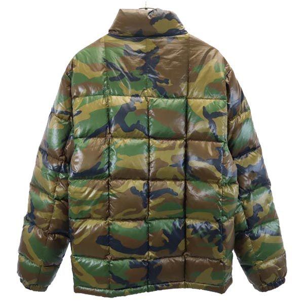 STUSSY camouflage Down jacket M Khaki Men's Used
