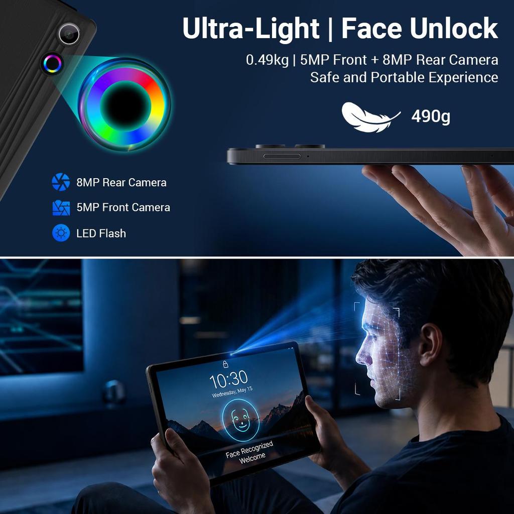 Android 15 Tablet, 11 Inch, 24GB RAM+128GB ROM, Keyboard And Mouse, WiFi 6, Widevine L1