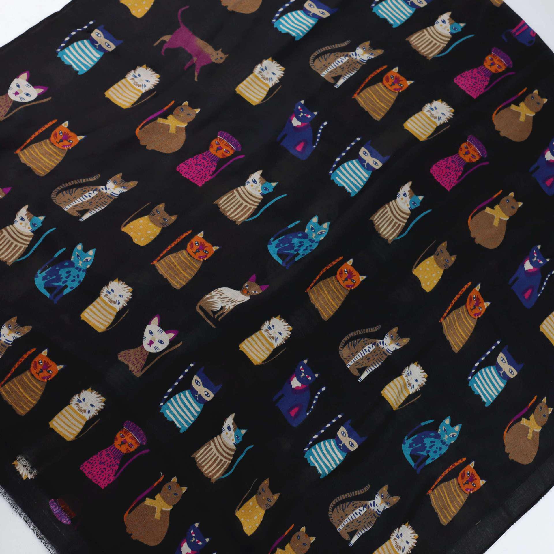 

Длинный шарф с принтом Kitten Paradise 32 из сатина — защита от солнца и теплая шаль для путешествий и отпуска 88*180 cm зелёный