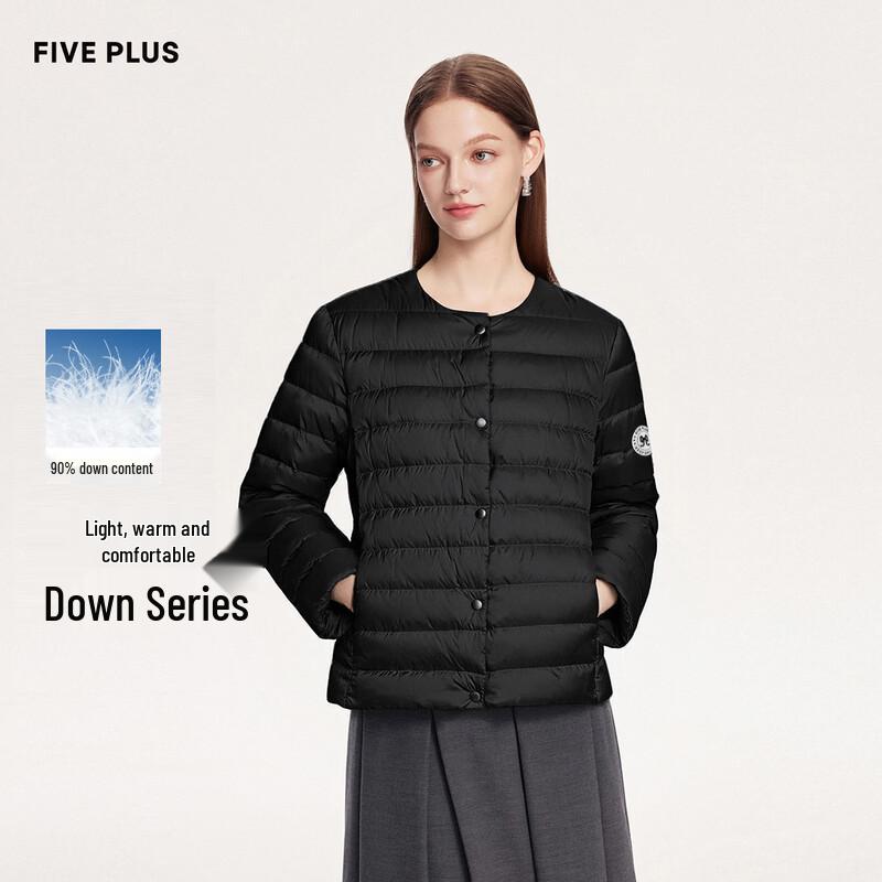 FivePlus Women s Lightweight 90% Down Round Neck Jacket L