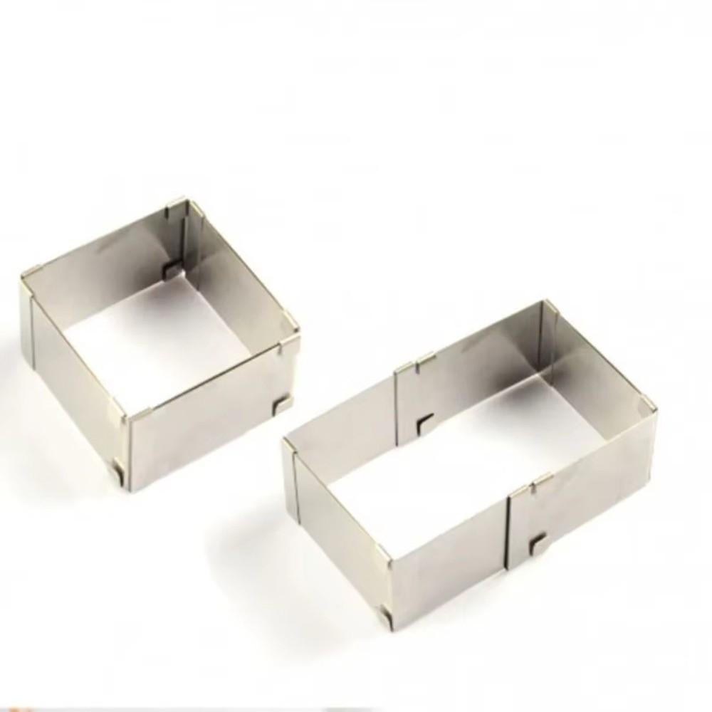 DIY Edelstahl Backform Rostfreie Dessert Backform Verstellbare Kuchenform Heim Bäckerei