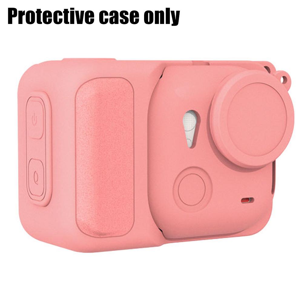 Silicone Protective Case For Insta360 GO Ultra Body Lens Protective Anti-drop Dust-Proof Anti-Scratch Silicone Len Covers розовый