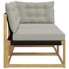 Modular Outdoor Sofa Units with Cushions White 162.5 x 83 x 73 cm