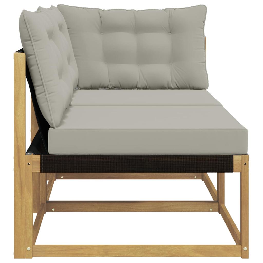 Modular Outdoor Sofa Units with Cushions White 162.5 x 83 x 73 cm