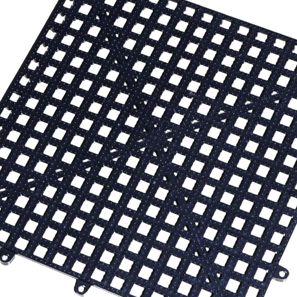 6x Non Slip Splicing Mats Household with Holes Floor Mat 12.6x12.6" Interlocking Floor Tiles for Bath Pool Bar Garden Kitchen