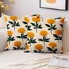 Pieces Vintage Marigold Floral Pillow Covers Polyester Sofa Decorative Cushion Cov Headboard Pillow (Without Pillow Core