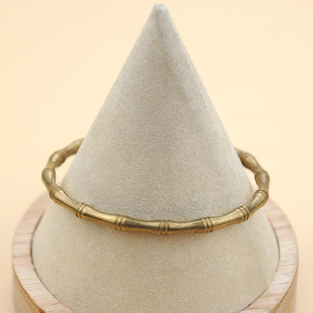 Retro Bamboo-Inspired Copper Bangle for Women: Unique, Trendy, Exquisite Design