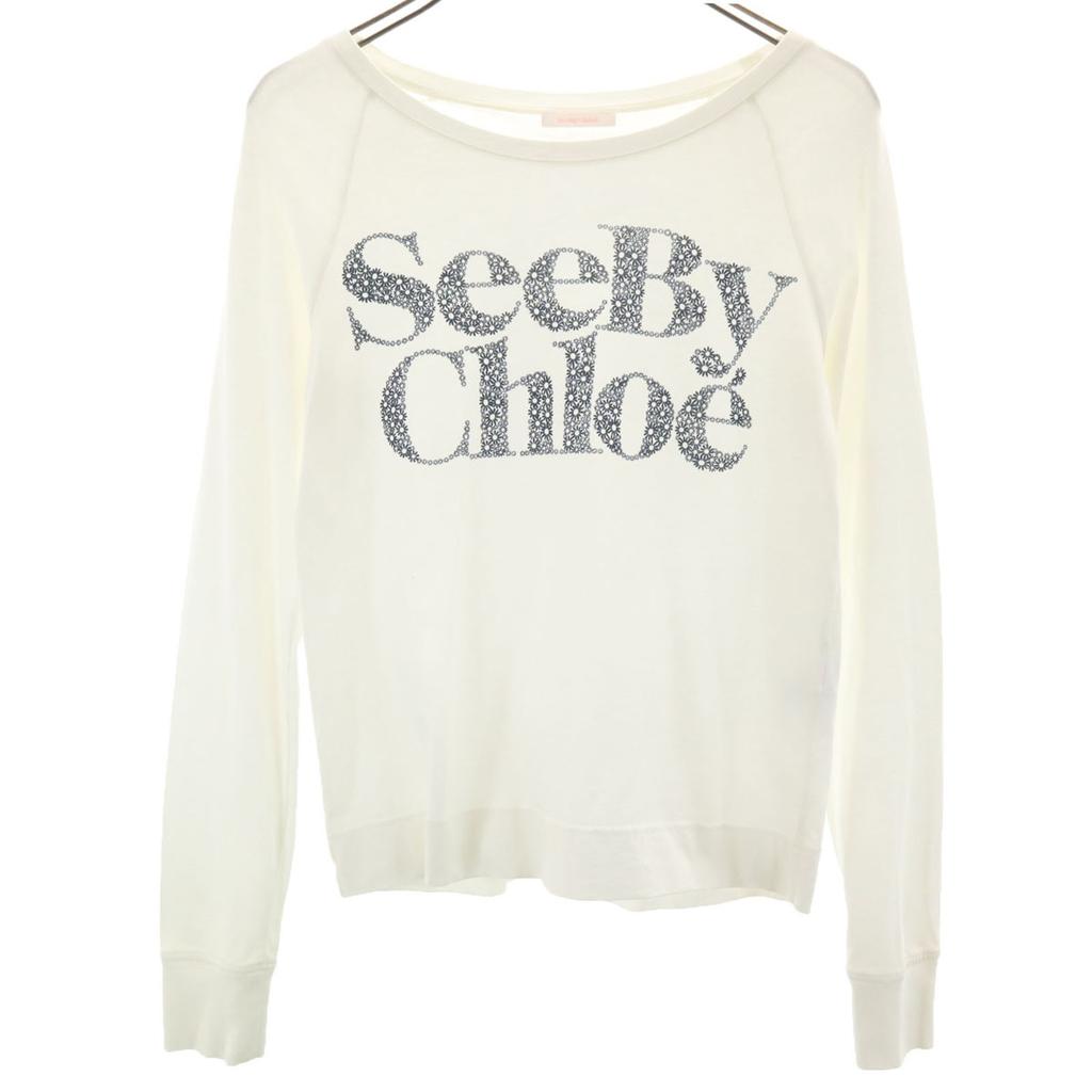 SEE BY CHLOE Long sleeve T-shirt M white Ron T Women Used