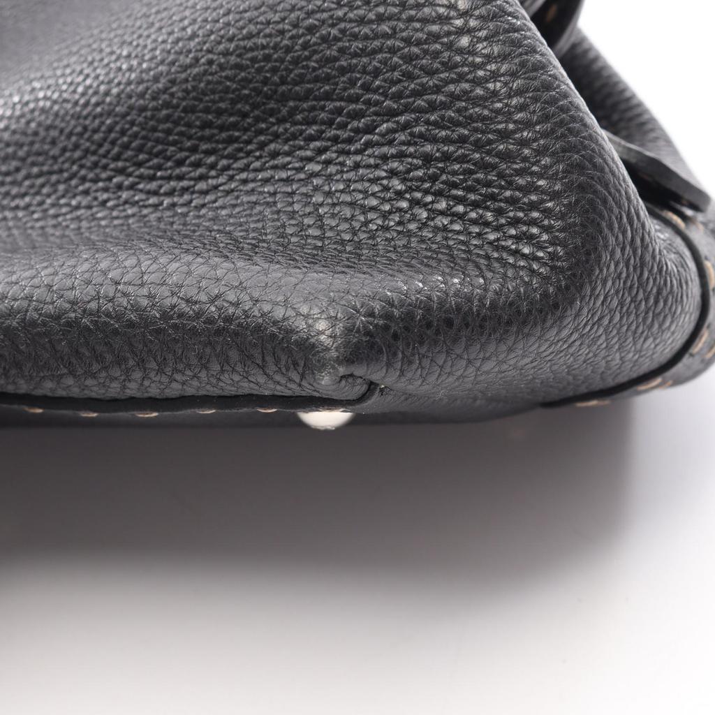 Used FENDI Selleria Doctor's Bag Handbag leather Black Used Women
