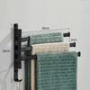 No Drill Installation Wall Mounted Towel Rack Swing Arm Towel Bar  Bathroom Storage